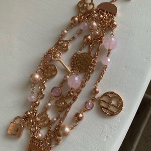 Henri Bendel Rose Gold/Pink Charm Bracelet